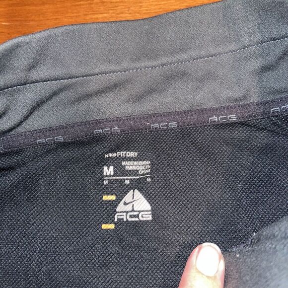 Nike Men's Size M Pullover Quarter Zip ACG Dri Fit Polyester Black - Picture 4 of 6